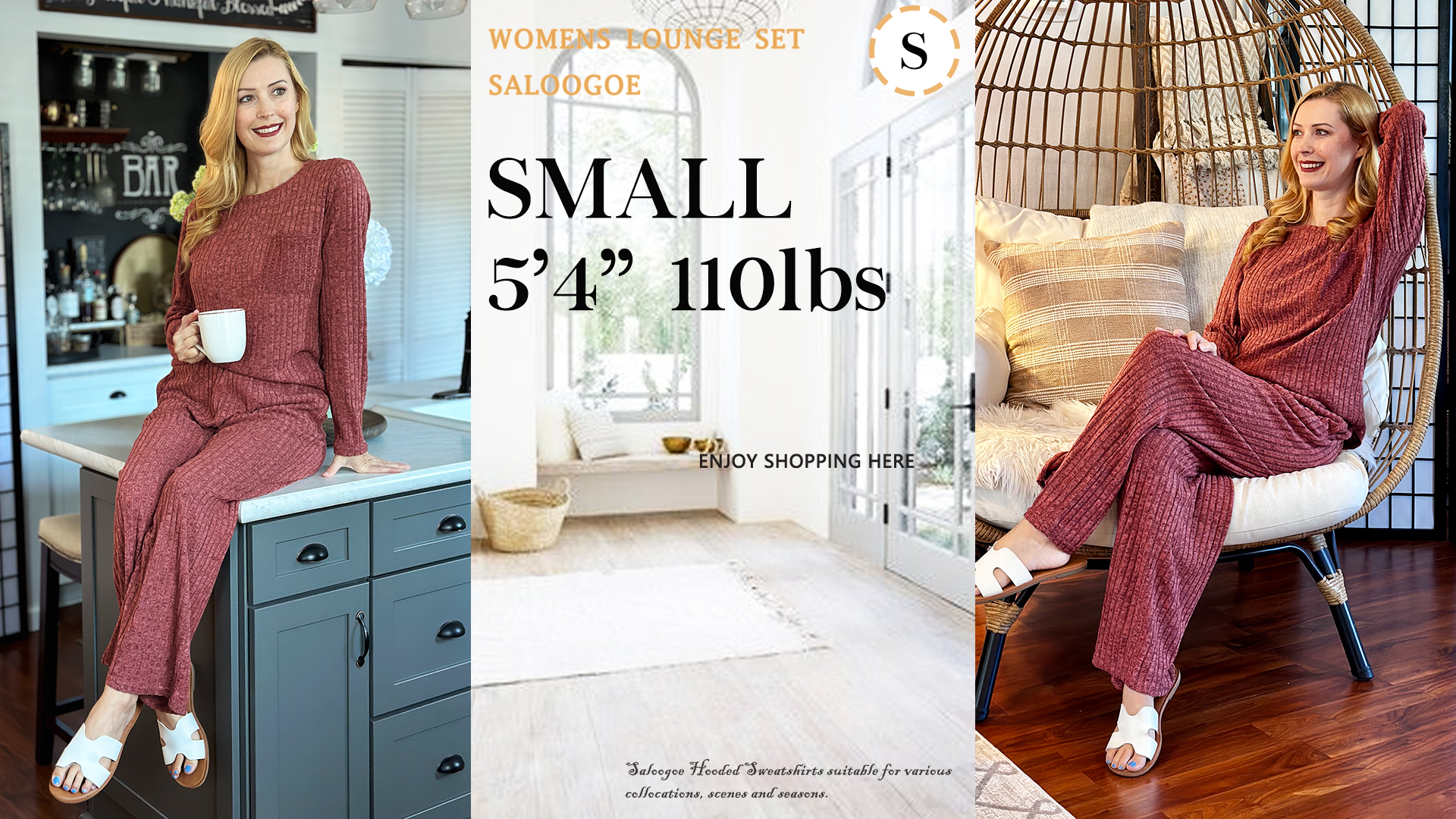 Saloogoe Two Piece Set For Women Lounge Sets Fall Clothes 2024